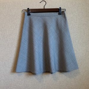 Theory Zulle Gray Wool A-Line Mini Skirt